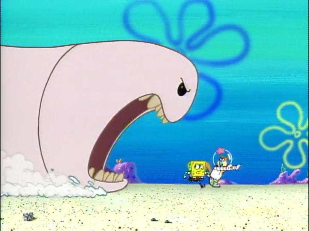 Sandy_spongebob_and_the_worm